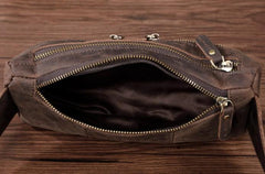 COOL Dark Brown LEATHER MENS FANNY PACK BUMBAG WAIST BAG FOR MEN - imessengerbags