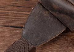 COOL Dark Brown LEATHER MENS FANNY PACK BUMBAG WAIST BAG FOR MEN - imessengerbags