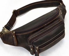 COOL LEATHER MENS FANNY PACK FOR MEN BUMBAG Vintage WAIST BAGS for Men
