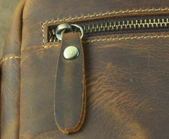 COOL Vintage Brown LEATHER MENS Small Side Bag Messenger Bag for Men - imessengerbags