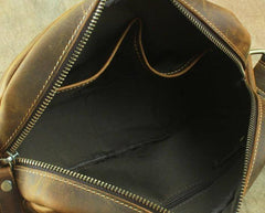 COOL Vintage Brown LEATHER MENS Small Side Bag Messenger Bag for Men - imessengerbags