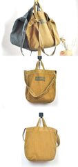 Vintage Canvas Mens Womens Yellow Denim Bag Shoulder Tote Bag Messenger Bag Blue HandBag For Men and Women - imessengerbags