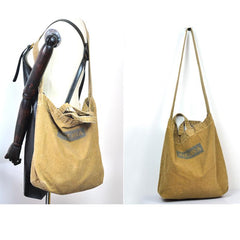 Vintage Canvas Mens Womens Yellow Denim Bag Shoulder Tote Bag Messenger Bag Blue HandBag For Men and Women - imessengerbags