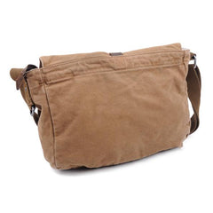 Canvas Black Mens 10 inches Postman Bag Canvas Messenger Bags Khaki Courier Bag For Men