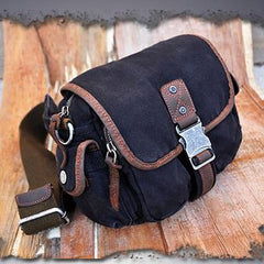 Canvas Black Mens Khaki Messenger Bags Small Postman Bag Canvas Courier Bag For Men