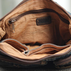 Canvas Black Mens Vertical Postman Bags Canvas Messenger Bags Khaki Courier Bag For Men