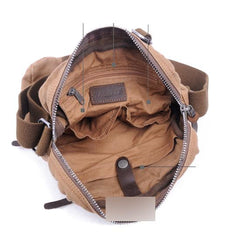 Canvas Black Mens Vertical Postman Bags Canvas Messenger Bags Khaki Courier Bag For Men