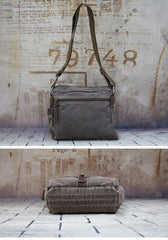 Fashion Canvas Black Mens Small Postman Bag Canvas Messenger Bags Courier Bag For Men