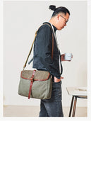 Fashion Canvas Mens Side Bag Canvas Messenger Bags Canvas Satchel Courier Bag for Men - imessengerbags