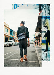 Cool Mens Black Leather Courier Bags Side Bags Leather Messenger Bags Postman Bag for Men - imessengerbags