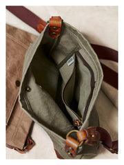 Cool Canvas Mens Womens Green Side Bag 12 inches Canvas Messenger Bags Courier Bag for Men Women - imessengerbags