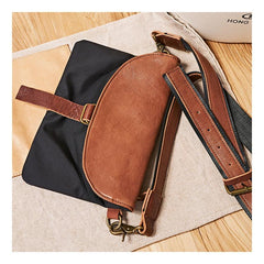 Cool Canvas Leather Mens Messenger Shoulder Bag Small Canvas Side Bag Courier Bags for Men - imessengerbags