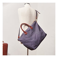 Cool Canvas Leather Mens Tote Bag 15'' Messenger Bags Handbag Canvas Tote Shoulder Bag for Men Women - imessengerbags