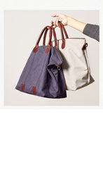 Cool Canvas Leather Mens Tote Bag 15'' Messenger Bags Handbag Canvas Tote Shoulder Bag for Men Women - imessengerbags
