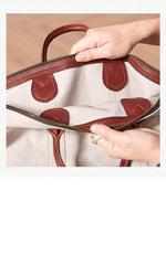Cool Canvas Leather Mens Tote Bag 15'' Messenger Bags Handbag Canvas Tote Shoulder Bag for Men Women - imessengerbags