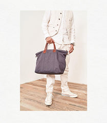 Cool Canvas Leather Mens Tote Bag 15'' Messenger Bags Handbag Canvas Tote Shoulder Bag for Men Women - imessengerbags