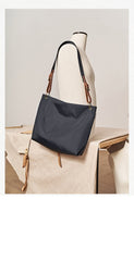 Fashion Nylon Mens Womens Black Tote Shoulder Bag Messenger Bag Messenger Tote Bag for Men Women - imessengerbags
