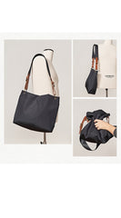 Fashion Nylon Mens Womens Black Tote Shoulder Bag Messenger Bag Messenger Tote Bag for Men Women - imessengerbags