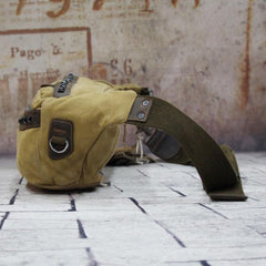 Canvas Mens Chest Bag Khaki Waist Bags Hip Bag Black Canvas Fanny Pack For Men