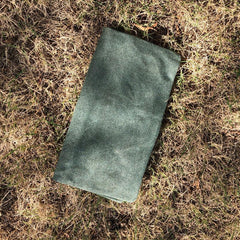 Canvas Leather Long Wallets for men Bifold Vintage Men Long Wallet - imessengerbags