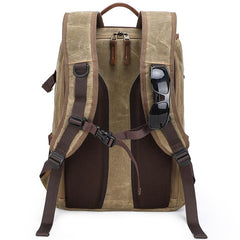 CANVAS WATERPROOF MENS CANON CAMERA BACKPACK LARGE NIKON CAMERA BAG DSLR CAMERA BAG FOR MEN - imessengerbags