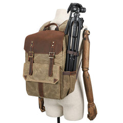 CANVAS WATERPROOF MENS CANON CAMERA BACKPACK LARGE NIKON CAMERA BAG DSLR CAMERA BAG FOR MEN - imessengerbags