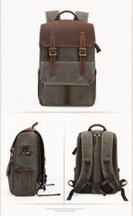 CANVAS WATERPROOF MENS CANON CAMERA BACKPACK LARGE NIKON CAMERA BAG DSLR CAMERA BAG FOR MEN - imessengerbags