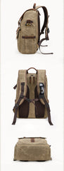CANVAS WATERPROOF MENS CANON CAMERA BACKPACK LARGE NIKON CAMERA BAG DSLR CAMERA BAG FOR MEN - imessengerbags
