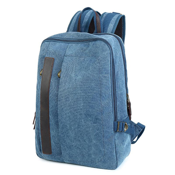 Canvas Mens 14" Black Computer Backpack Green Travel Backpack Blue College Backpack for Men - imessengerbags