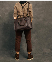 Coffee Leather Mens 15