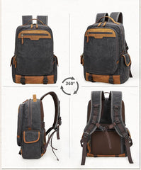 CANVAS WATERPROOF 15‘’ MENS LARGE NIKON CAMERA BACKPACK CANON CAMERA BAG DSLR CAMERA BAG FOR MEN - imessengerbags