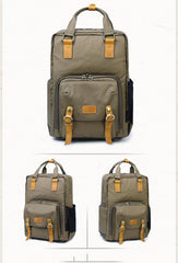 CANVAS WATERPROOF MENS 15'' CANON CAMERA BACKPACK LARGE NIKON CAMERA BAG DSLR CAMERA BAG FOR MEN - imessengerbags