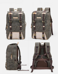 CANVAS WATERPROOF MENS CANON CAMERA BACKPACK 15'' LARGE NIKON CAMERA BAG DSLR CAMERA BAG FOR MEN - imessengerbags
