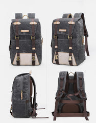 CANVAS WATERPROOF MENS CANON CAMERA BACKPACK 15'' LARGE NIKON CAMERA BAG DSLR CAMERA BAG FOR MEN - imessengerbags