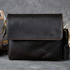 Cool Leather Mens 8‘’ Red Brown Small Side Bag Small Messenger Bag Shoulder Bag For Men - imessengerbags