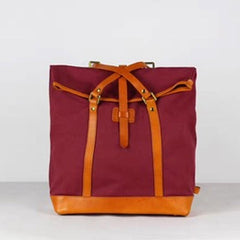 Canvas Leather Mens Backpack Travel Backpacks Laptop Backpack for men - imessengerbags