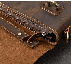 Leather Mens Brown Briefcase 13'' Laptop Bag Messenger Bag Shoulder Bag For Men - imessengerbags