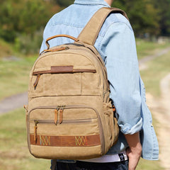 GREEN LARGE CANVAS WATERPROOF MENS CANON CAMERA BACKPACK NIKON CAMERA BAG DSLR CAMERA BAG FOR MEN - imessengerbags