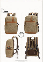 Canvas Waterproof Mens Large Nikon Camera Backpack Canon Camera Bag Dslr Camera Bag for Men - imessengerbags