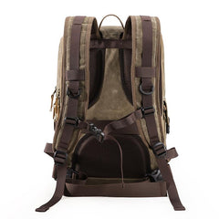 Green CANVAS WATERPROOF MENS 15'' CANON CAMERA BACKPACK LARGE NIKON CAMERA BAG DSLR CAMERA BAG FOR MEN - imessengerbags