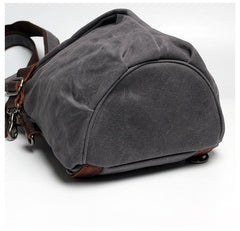 Canvas Leather Mens Camouflage Chest Bag One Shoulder Backpack Khaki Sling Bag for Men - imessengerbags