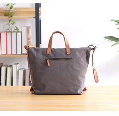 Canvas Leather Mens 13'' Khaki Side Bag Courier Bag Messenger Bag Black Shoulder Bag for Men - imessengerbags