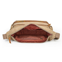GREEN Waxed CANVAS 13'' MENSCANON Waterproof CAMERA SIDE BAG NIKON CAMERA SHOULDER BAG DSLR CAMERA MESSENGER BAG FOR MEN - imessengerbags