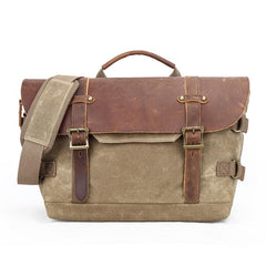 Canvas Leather Mens 14‘’ CANON CAMERA Messenger Bag NIKON CAMERA Side BAG DSLR CAMERA BAG