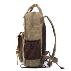 Green LARGE CANVAS WATERPROOF 15'' MENS DSLR CAMERA BAG CANON CAMERA BACKPACK NIKON CAMERA BAG FOR Women - imessengerbags