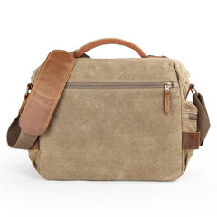 GREEN Waterproof CANVAS 14'' MENSCANON CAMERA SIDE BAG NIKON CAMERA SHOULDER BAG DSLR CAMERA MESSENGER BAG FOR MEN - imessengerbags