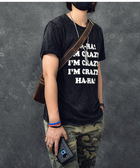 Vintage Leather Mens 8' Brown Saddle Side Bag Messenger Bag Small Postman Bag For Men - imessengerbags