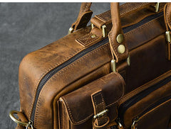 Canvas Leather Mens Womens Dark Coffee Travel Side Bag Messenger Bag Large Shoulder Bag For Men - imessengerbags