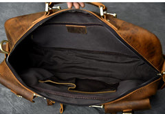Canvas Leather Mens Womens Dark Coffee Travel Side Bag Messenger Bag Large Shoulder Bag For Men - imessengerbags