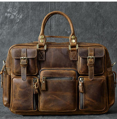 Canvas Leather Mens Womens Dark Coffee Travel Side Bag Messenger Bag Large Shoulder Bag For Men - imessengerbags